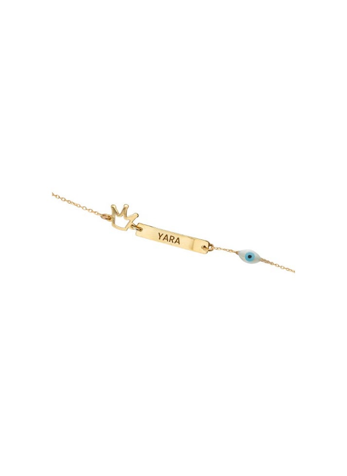 JEWELIVERY - JEWELIVERY 18Kt Gold Bracelet with 1.75cm Bar – Elegant and Stylish Design, Luxury Gold Jewelry for Everyday Wear, Adjustable Length for Perfect Fit - Image 1