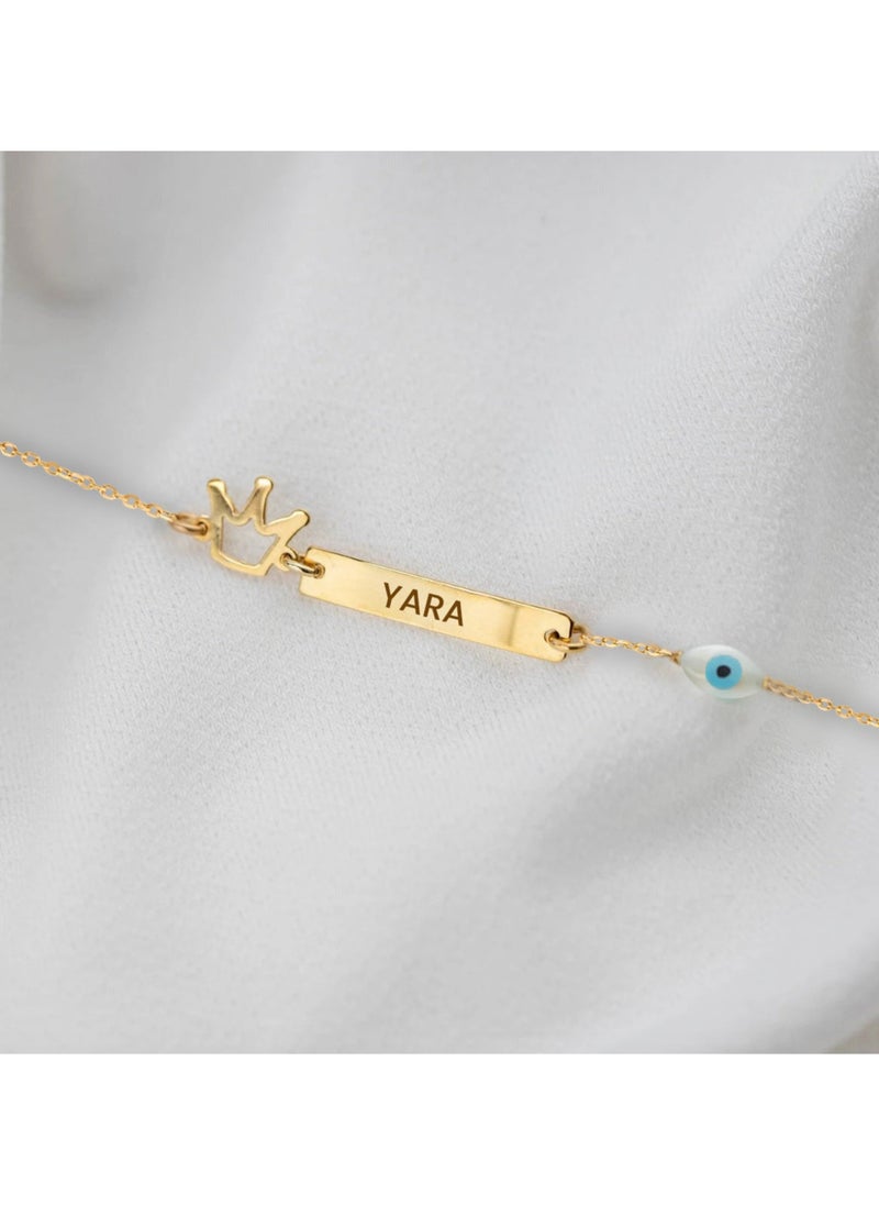 JEWELIVERY - JEWELIVERY 18Kt Gold Bracelet with 1.75cm Bar – Elegant and Stylish Design, Luxury Gold Jewelry for Everyday Wear, Adjustable Length for Perfect Fit - Image 1