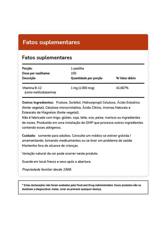 Now Foods Methyl B-12 1000mcg, 200 Lozenges (2 Packs of 100 lozenges) - Image 4