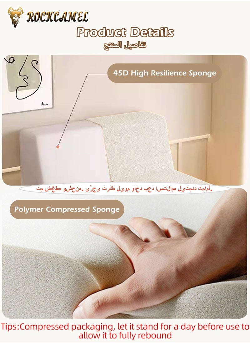 ROCKCAMEL 3 IN 1 Super Elastic Sofa, Convertible Bed/Backrest Chair/Backrest Sofa, Relieve Fatigue, Skin-Friendly Fabric With High Resilience, Compressed Packaging, Detachable And Washable, Folding Sofa Bed Suitable For Bedroom, Balcony And Living Room  - Image 3