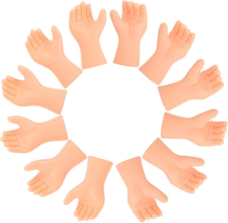 Abaodam 6pairs Plastic Hand Models for Doll Making Flexible DIY Hand Accessories for Dollhouse Miniatures - Image 1