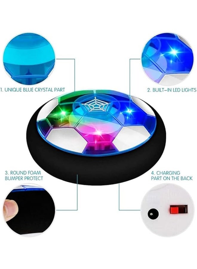كرات كرة قدم هوفر للأطفال مع إضاءة LED ولمسة فوم آمنة – لعبة كرة قدم طافية قابلة لإعادة الشحن للاستخدام الداخلي والخارجي – هدية مثالية للأولاد من سن 6 إلى 12 سنة - Image 3