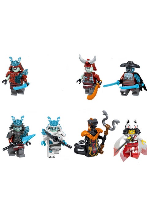 7 Phantom Series Puzzle Assembling Ninja Building Blocks Minifigure Toys Boys Children Gift Bag Pack