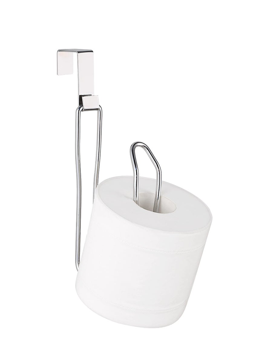 SunnyPoint SunnyPoint Over The Tank Toilet Tissue Paper Roll Holder Dispenser and Reserve for Bathroom Storage and Organization  Metal Hanging Holds 1 Roll Chrome 