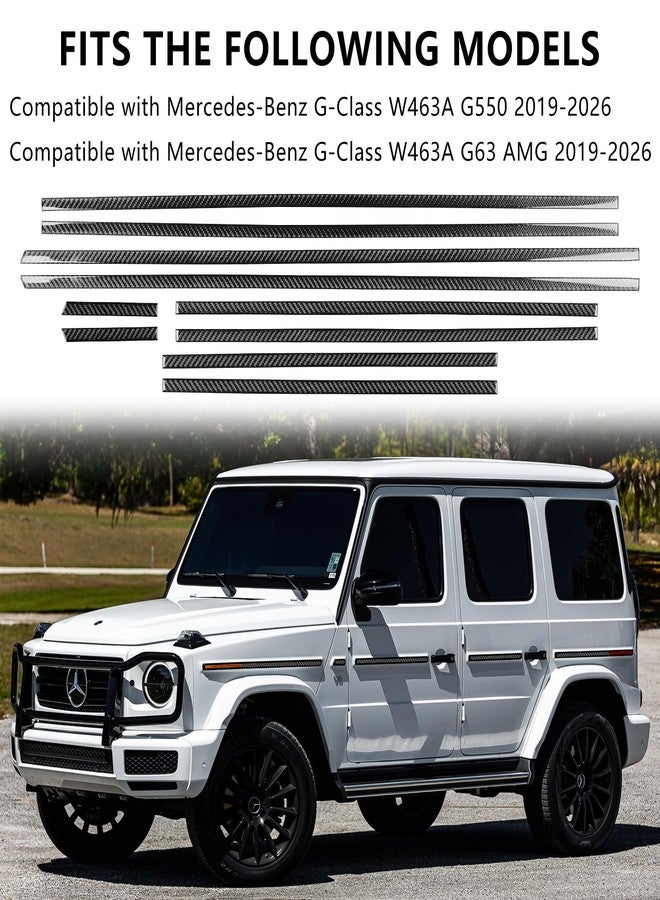 فانسيموت حواف جانبية من ألياف الكربون الحقيقية من Fancemot متوافقة مع مرسيدس بنز الفئة G G63 G550 W463A 2019-2025 - Image 2