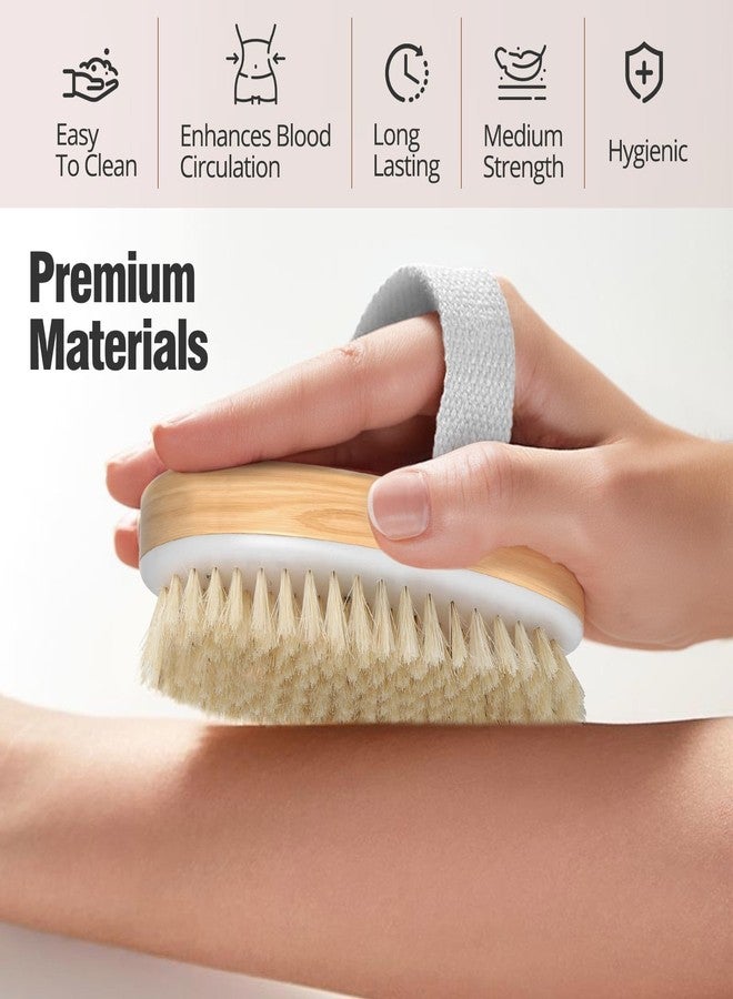 Tskcos 2 Pack Dry Brushing Body Brush, Natural and Soft Bristle Shower Brush for Body Cleaning, Exfoliating Bath Brush for Lymphatic Drainage Improve Circulation, Body Exfoliator Scrubber for Women Men - Image 3