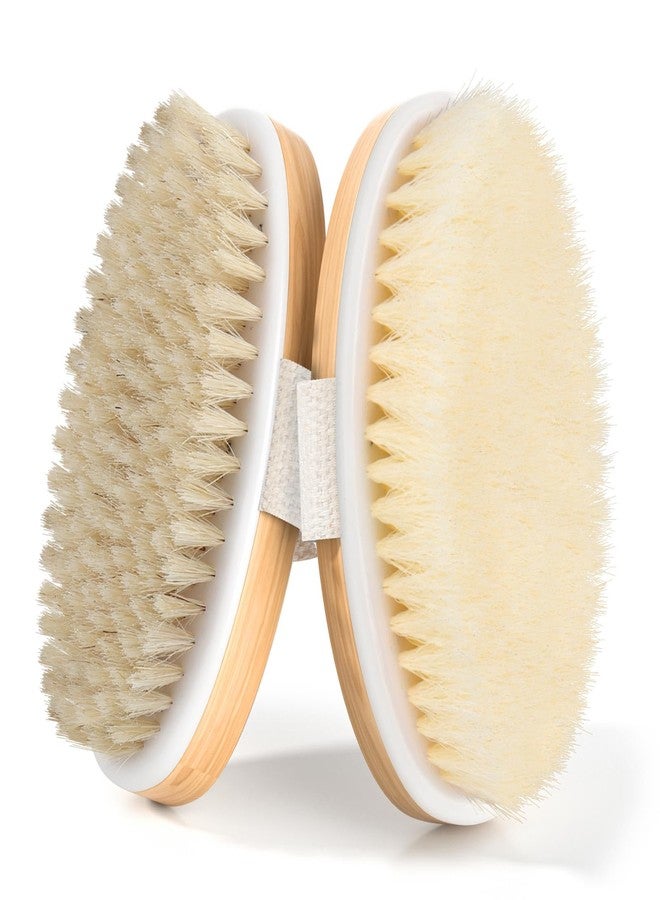 Tskcos 2 Pack Dry Brushing Body Brush, Natural and Soft Bristle Shower Brush for Body Cleaning, Exfoliating Bath Brush for Lymphatic Drainage Improve Circulation, Body Exfoliator Scrubber for Women Men - Image 1