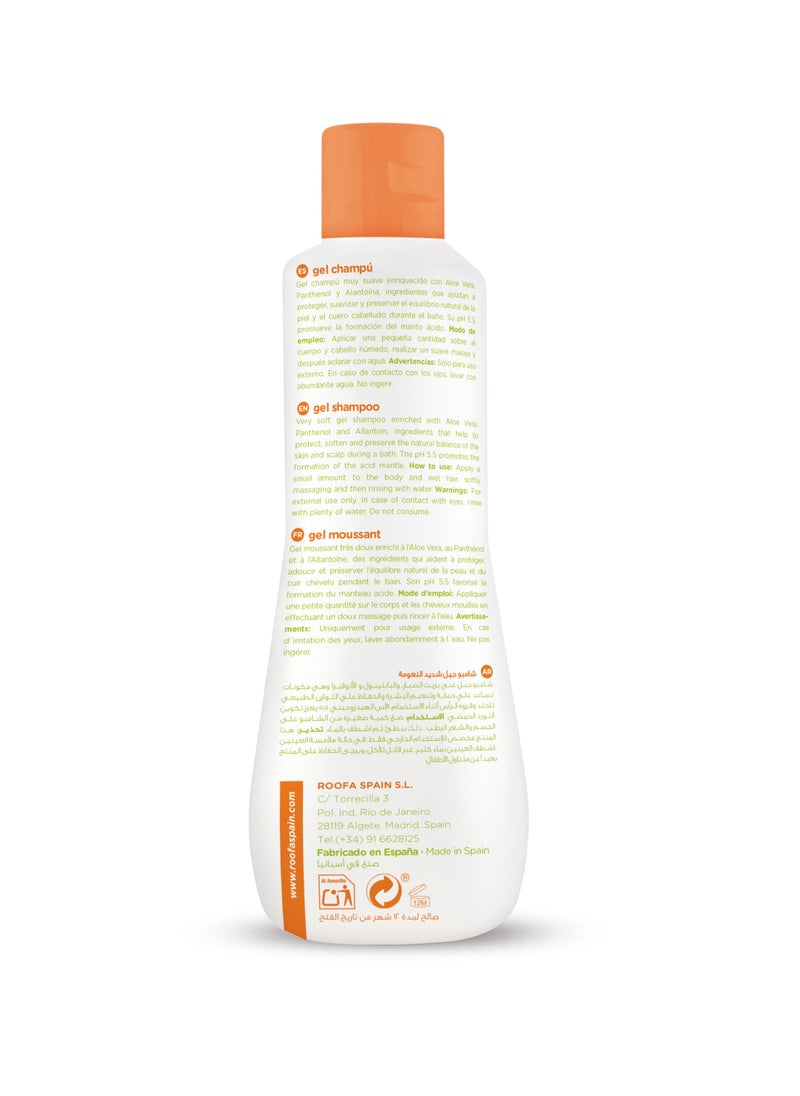 Roofa Spain - Cool Kids Natural Gel Shampoo with Aloe Vera & Panthenol 300ml - Image 1