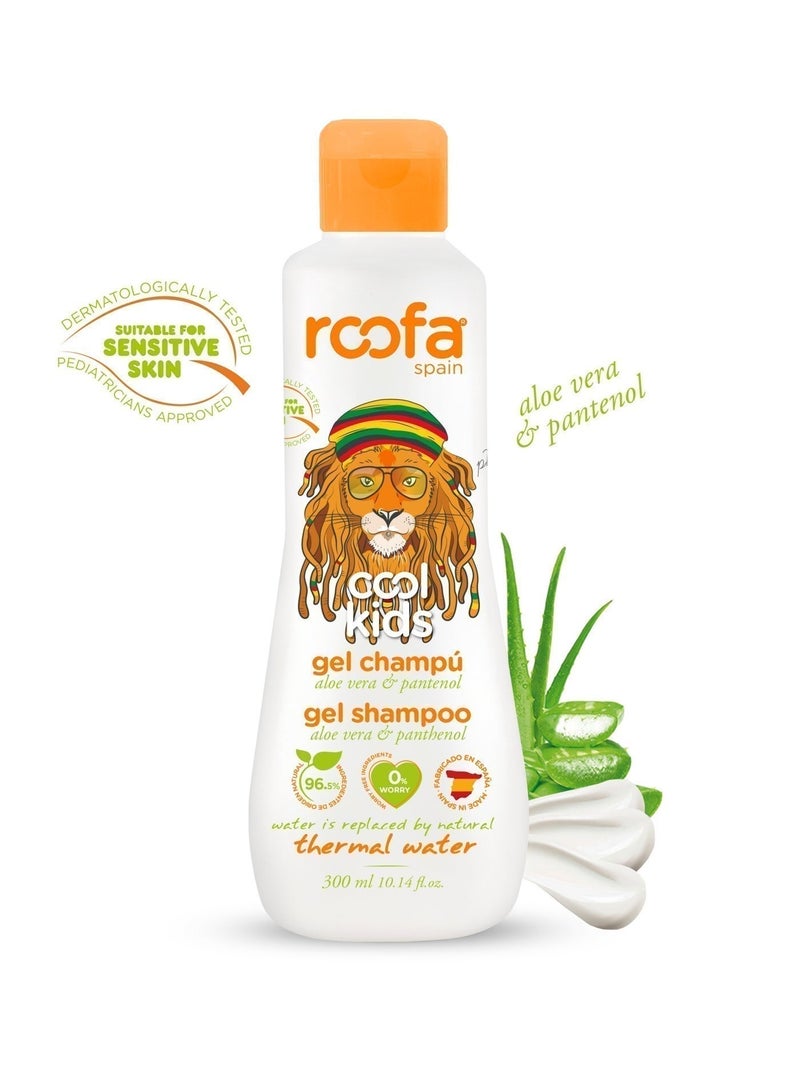 Roofa Spain Cool Kids Natural Gel Shampoo 300ml | Aloe Vera Calendula Panthenol & Allantoin | Ages 3+ | pH 5.5 Balanced | Paraben-Free No Colorants | Dermatologist Tested | Made in Spain | Pear Scent - Image 4