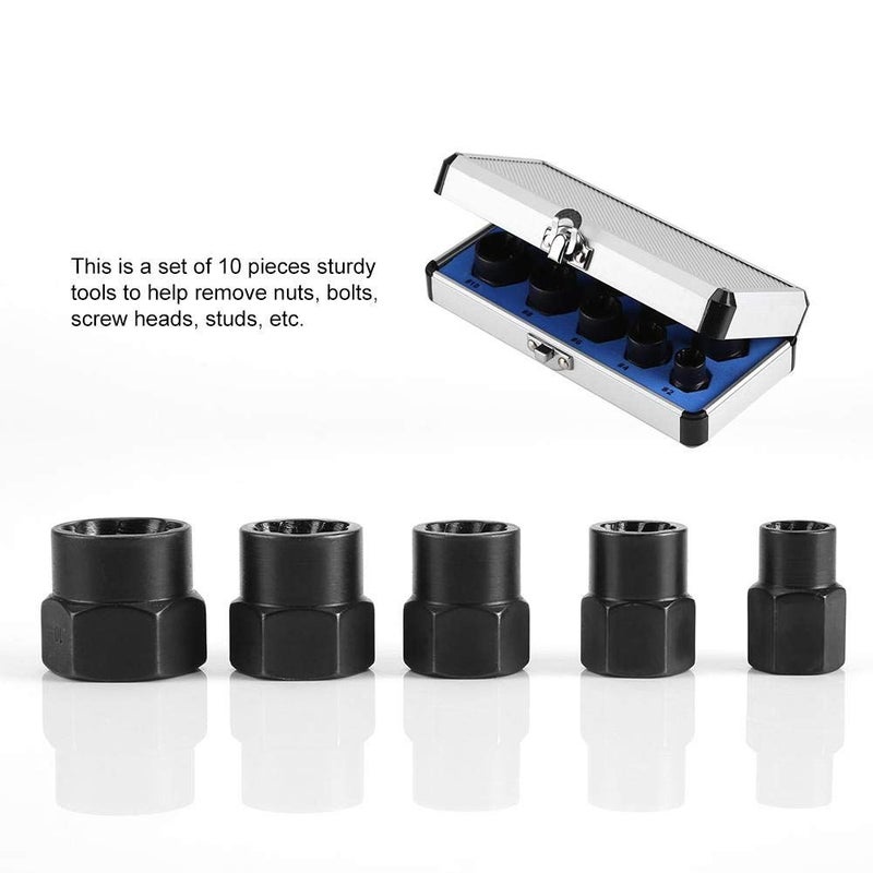10 Pcs Impact Bolt Nut Remover Set Extractor Tool For Damaged Frozen Rusted Bolts - Image 3
