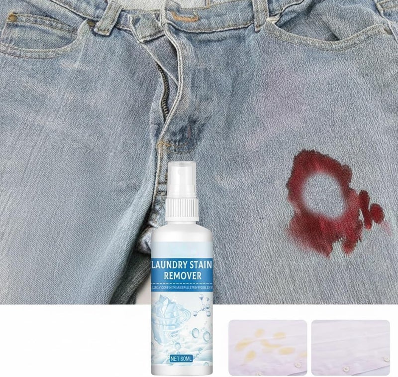 Laundry Stain Remover Spray, Multi-Fabric Stain Scrubber for Cotton, Polyester, Lace and Chiffon, Effectively More Stains (60ml) - Image 5