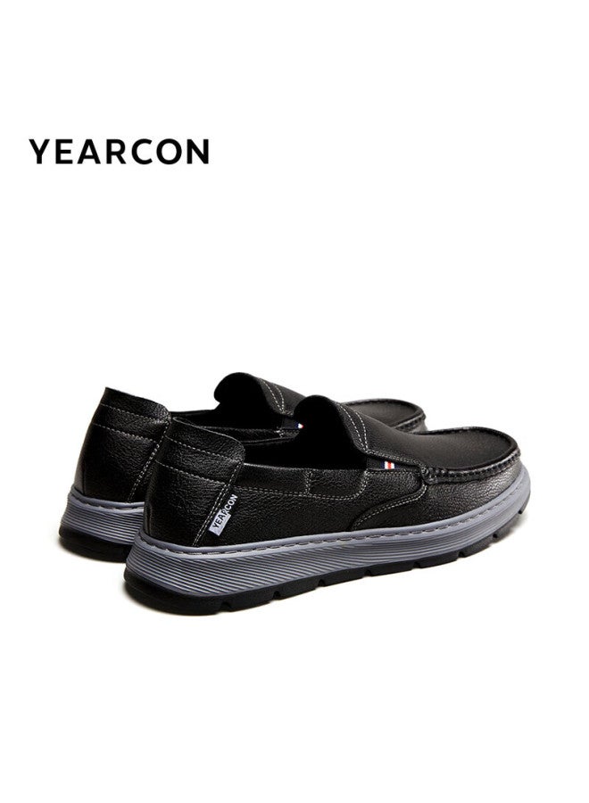 YEARCON Yierkang Men's Business Casual Loafers Comfortable Driving Shoes Peas Shoes Slip-on Footwear 53280w Black Size 40 - Image 3