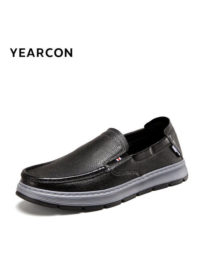 YEARCON Yierkang Men's Business Casual Loafers Comfortable Driving Shoes Peas Shoes Slip-on Footwear 53280w Black Size 40 - Image 4