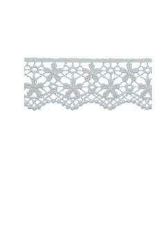 Daisy Daisy Scalloped Edge Venice Lace Trim 1-1/2in White  - Image 2
