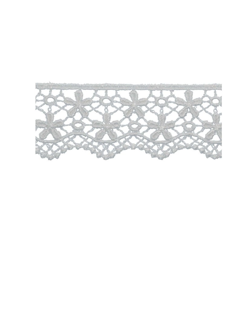 ديزي حواف دانتيل فينيسيا بحافة صدفيّة ديزي 1-1 / 2in أبيض - Image 2