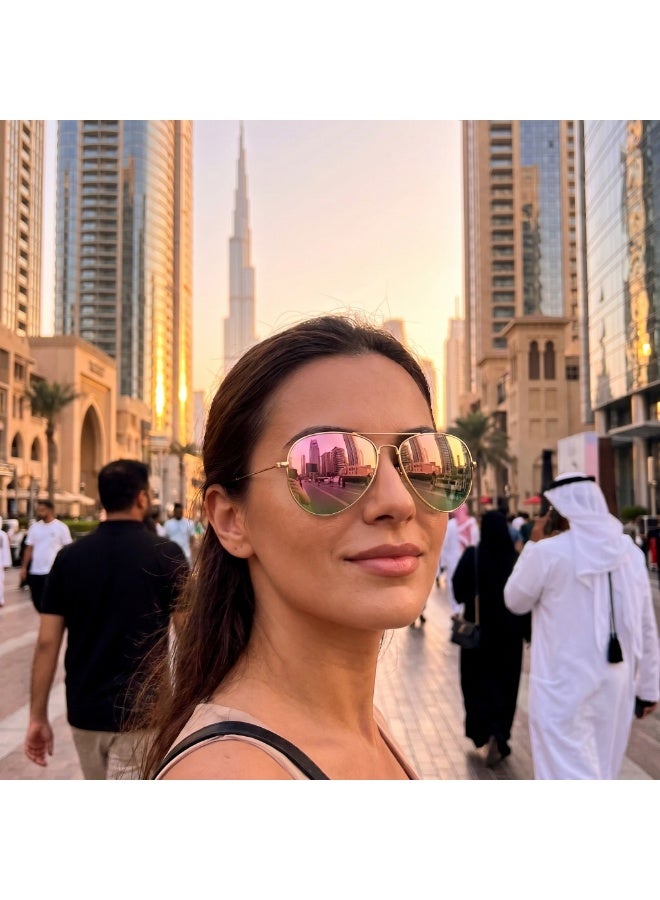 نظارات موضة عتيقة مُحَوِّلّة للرجال والنساء، نظارات شمسية خارجية ذات إطار معدني مقاومة للضوء الزائف للاستخدام أثناء القيادة وعطلة السفر، مع صندوق هدايا كامل - Image 2