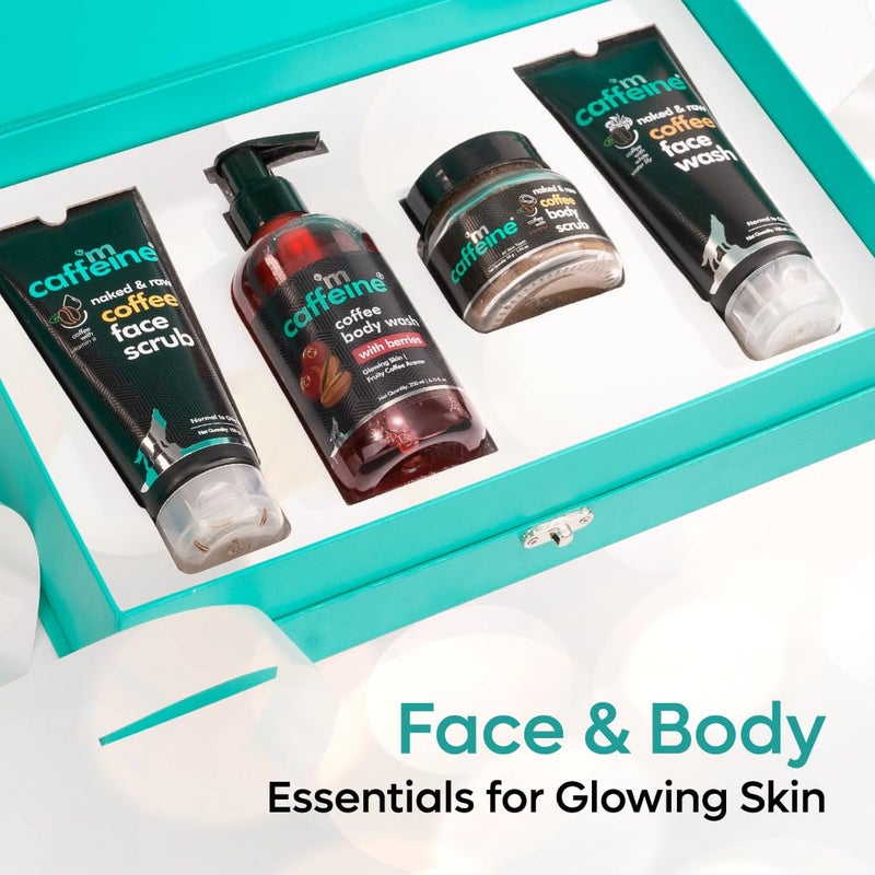mCaffeine Shower Temptations Rakhi Gift Set for Sister/Bhabhi | Coffee Rich Products | Luxury Coffee Bath Indulgence in Premium Packaging | Women's Day Present for Her with Face Wash, Body Wash, Body Scrub, Face Scrub | Birthday Anniversary Raksha Bandhan Gift Hamper Set for Mother & Wife - Image 3