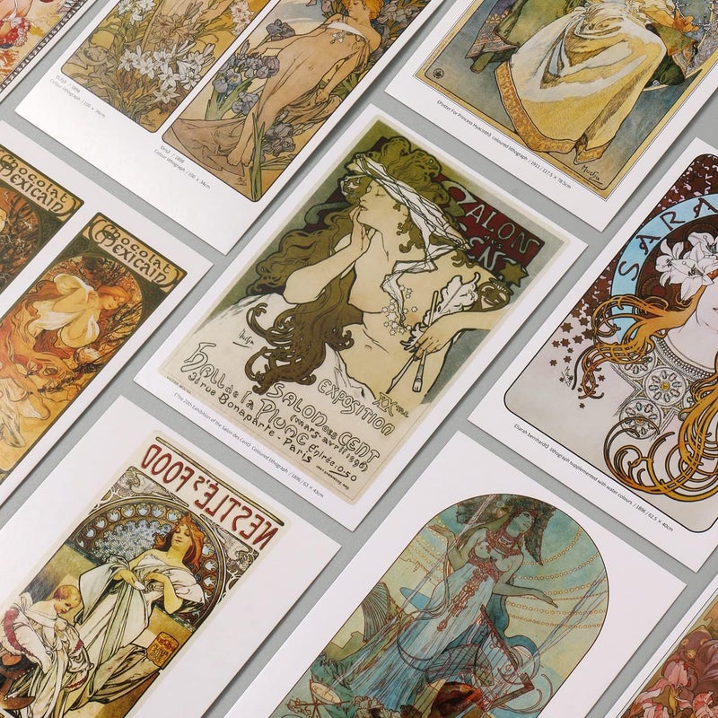 EDENMS Alphonse Mucha Art Postcards, Famous Painting Artwork Post Cards Bulk Pack(30 Pack), Aesthetic Art Picture Collage Kit for Wall, Postcards Poster for School Students Teacher Thank You Note Cards - Image 5
