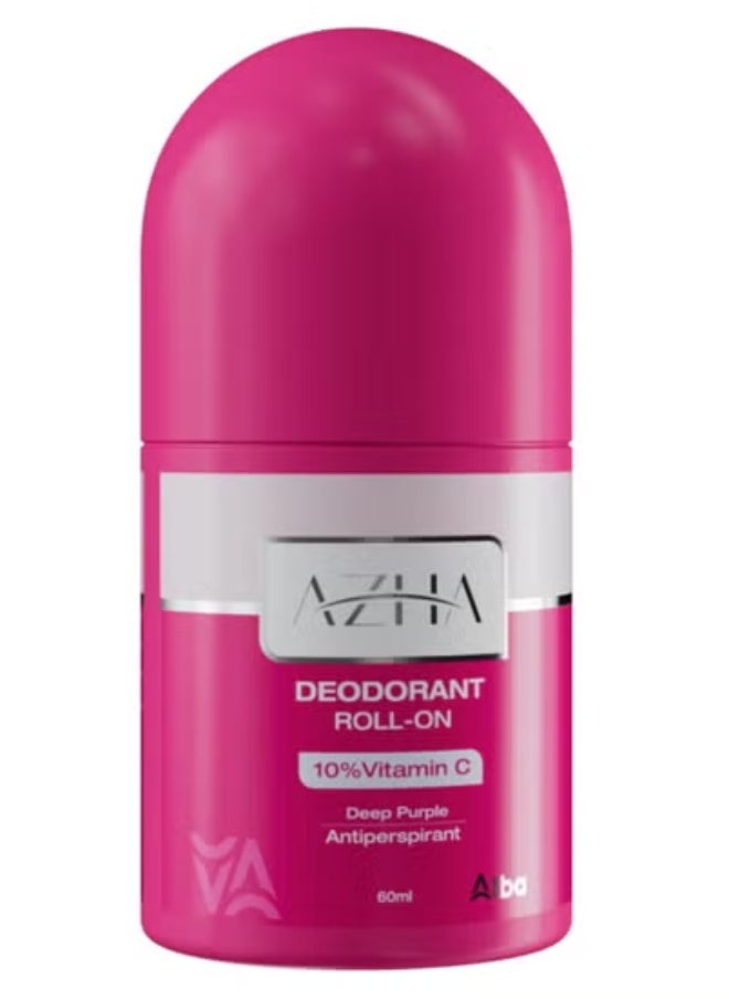Azha Deep Purple 5*1 Whitening & Hair Growth Delay Deodorant (60ml) - Long-Lasting Freshness