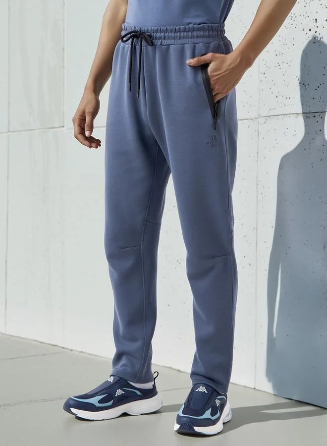 Kappa Kappa Regular Fit Track Pants with Drawstring Closure and Pockets