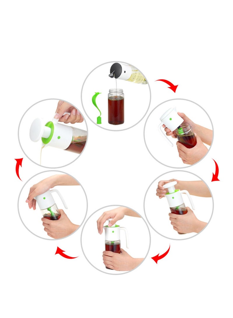 SYOSI Salad Dressing Mixer Bottle,300ml/10fl oz  Effortless Salad Dressing Shaker Vinaigrette Bottle and Versatile Mixing Container for Salad Dressings, Juices, and Ketchup Storage - Image 3