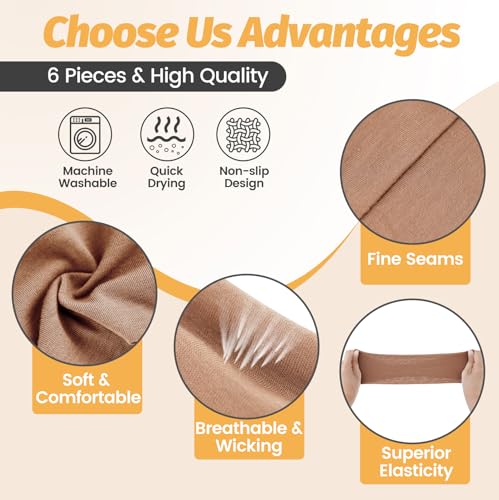 HSEM Headbands for Women - 6 Pack Wide Elastic Hair Bands | Stretchy Sweatbands Hair Bands | Soft Sports Thin Head Bands | Non-Slip Accessories Bands for Fashion, Washing Face, Workouts, Yoga, Daily Use - Image 3