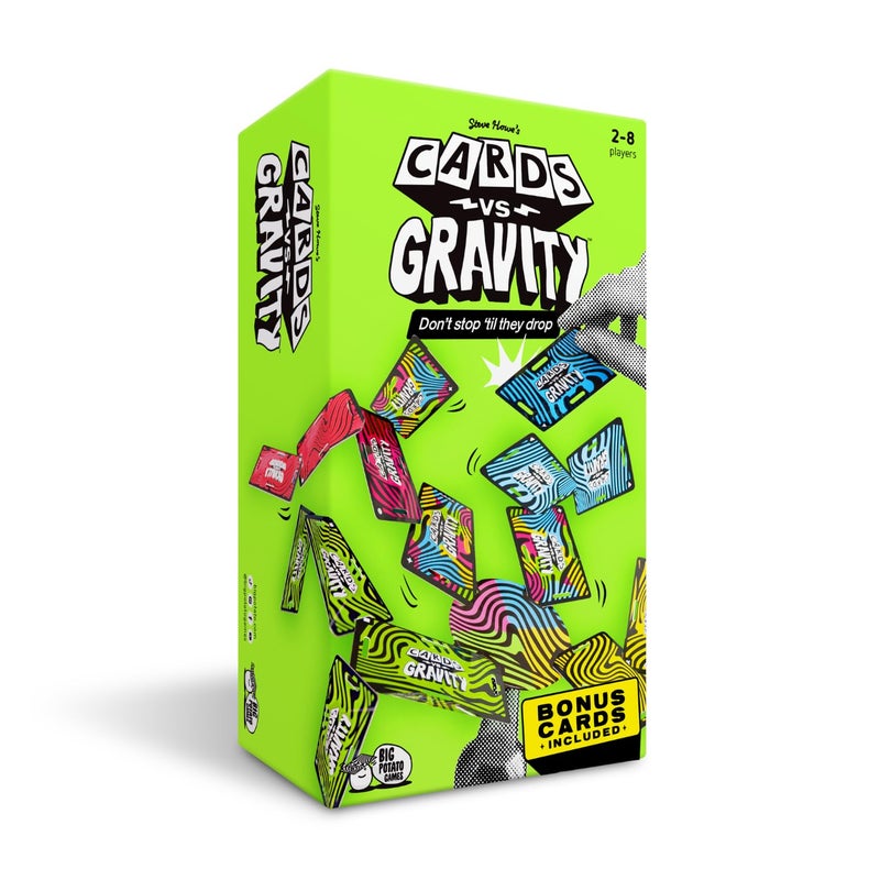 Big Potato Cards vs Gravity Pro Ultimate Stacking Balancing Travel Game Waterproof Card Game for Camping Vacations Family Fun 28 Players - Image 3