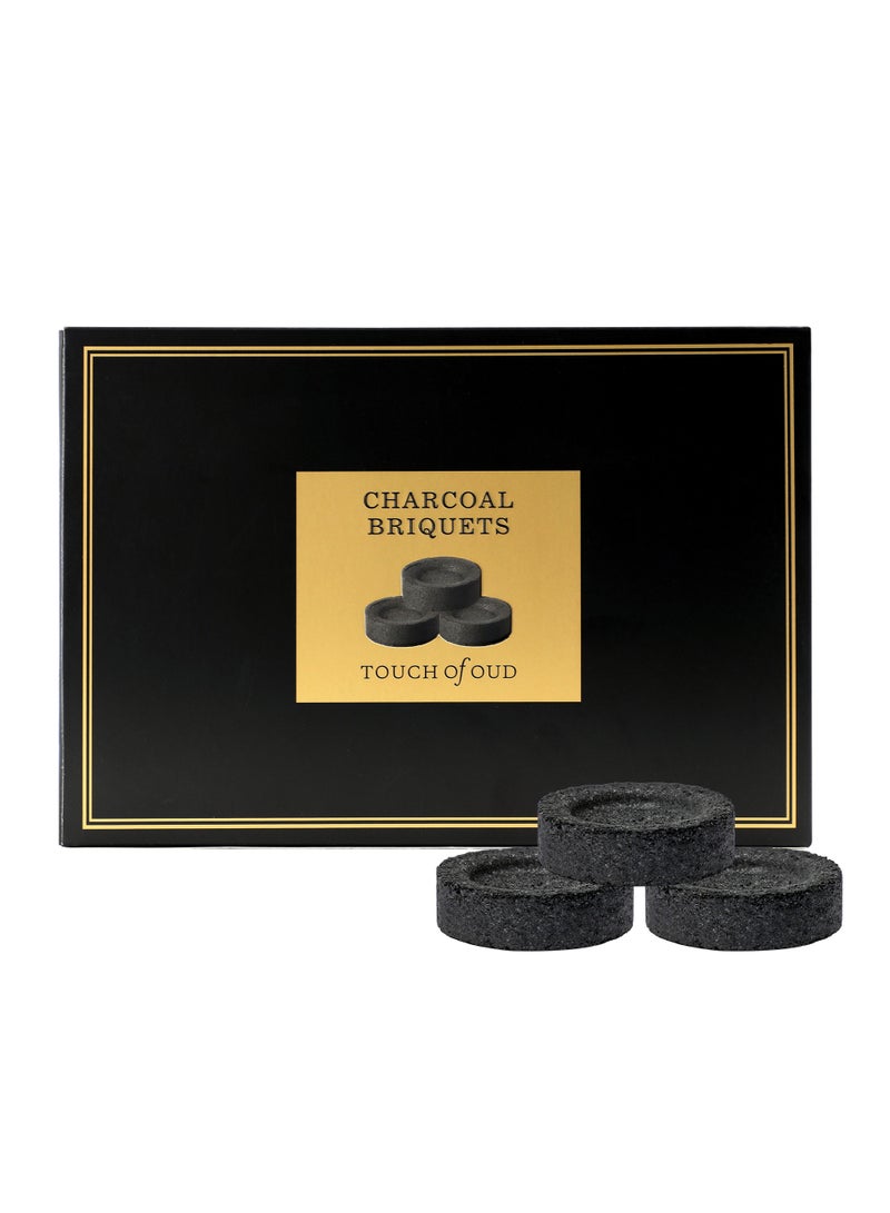 Touch of Oud Premium Bakhoor Briquettes Charcoal 50 Pcs - Image 1