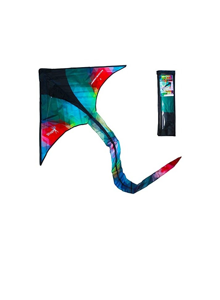 SHAPE UP Single Line Beach Kite for Kids & Adults, Kites for Beginner with 1.6 Meter Strong Kite String with Winder Handle, Easy-To-Fly Lightweight Sport & Outdoor Toys Great for All Ages (Serpentine) - Image 1