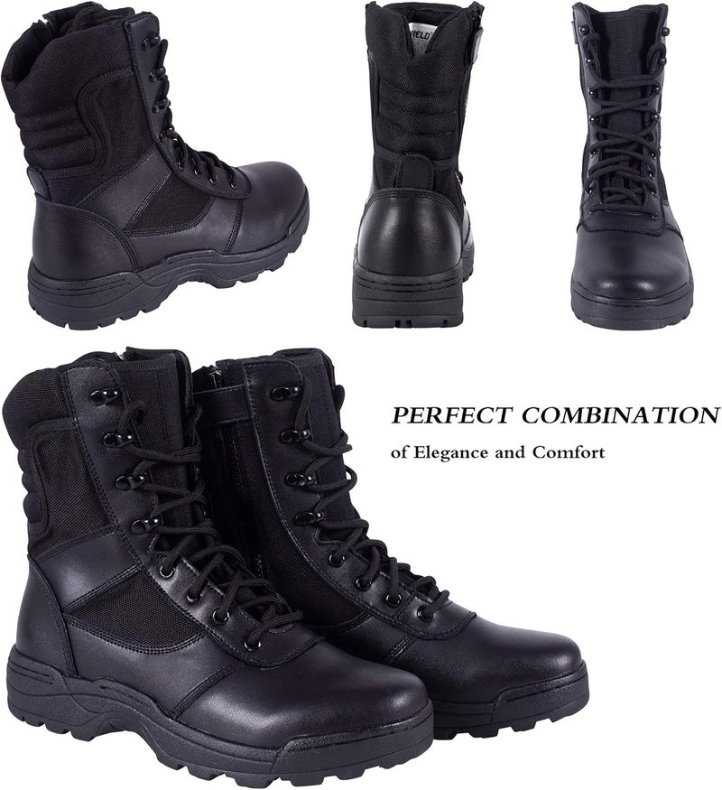 RIELD Men's Military Tactical Work Boots Side Zipper Jungle Army Combat Boots - Image 5