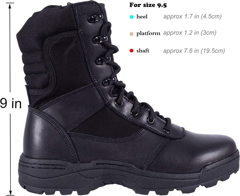 RIELD Men's Military Tactical Work Boots Side Zipper Jungle Army Combat Boots - Image 2