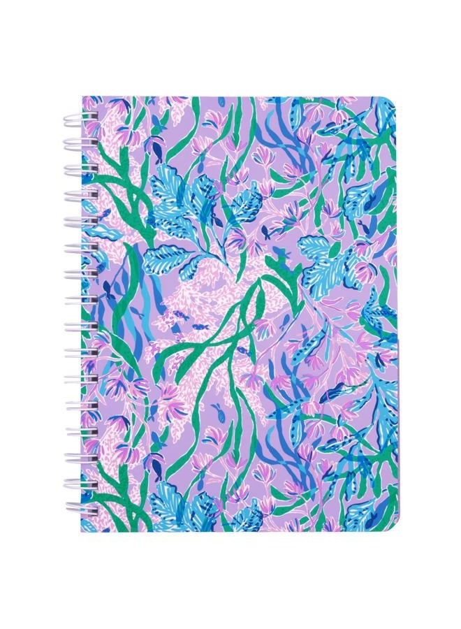 Lilly Pulitzer Hardcover Mini Spiral Notebook, 8.5" x 6.5" Small Journal with 160 College Ruled Pages, Secret Escape - Image 1