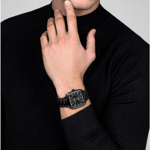 Rado True Square Automatic Black Dial with Rose Gold Index, Date Display and Swiss Automatic Movement - Image 2