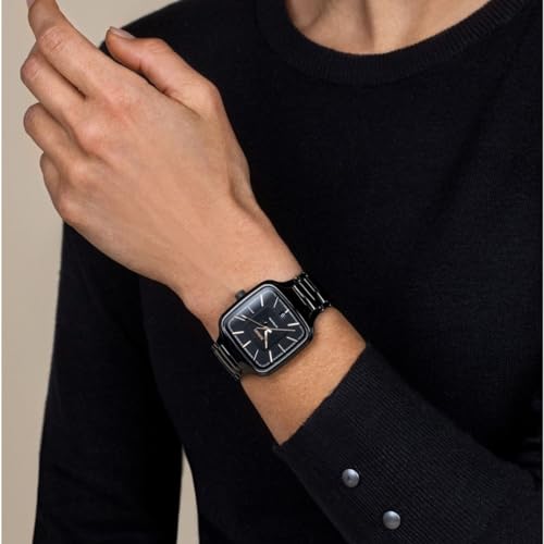 Rado True Square Automatic Black Dial with Rose Gold Index, Date Display and Swiss Automatic Movement - Image 3