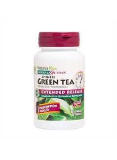 NaturesPlus Herbal Actives Chinese Green Tea, Extended Release - 750 mg - Overall Well-Being - 30 Vegetarian Tablets (30 Servings)