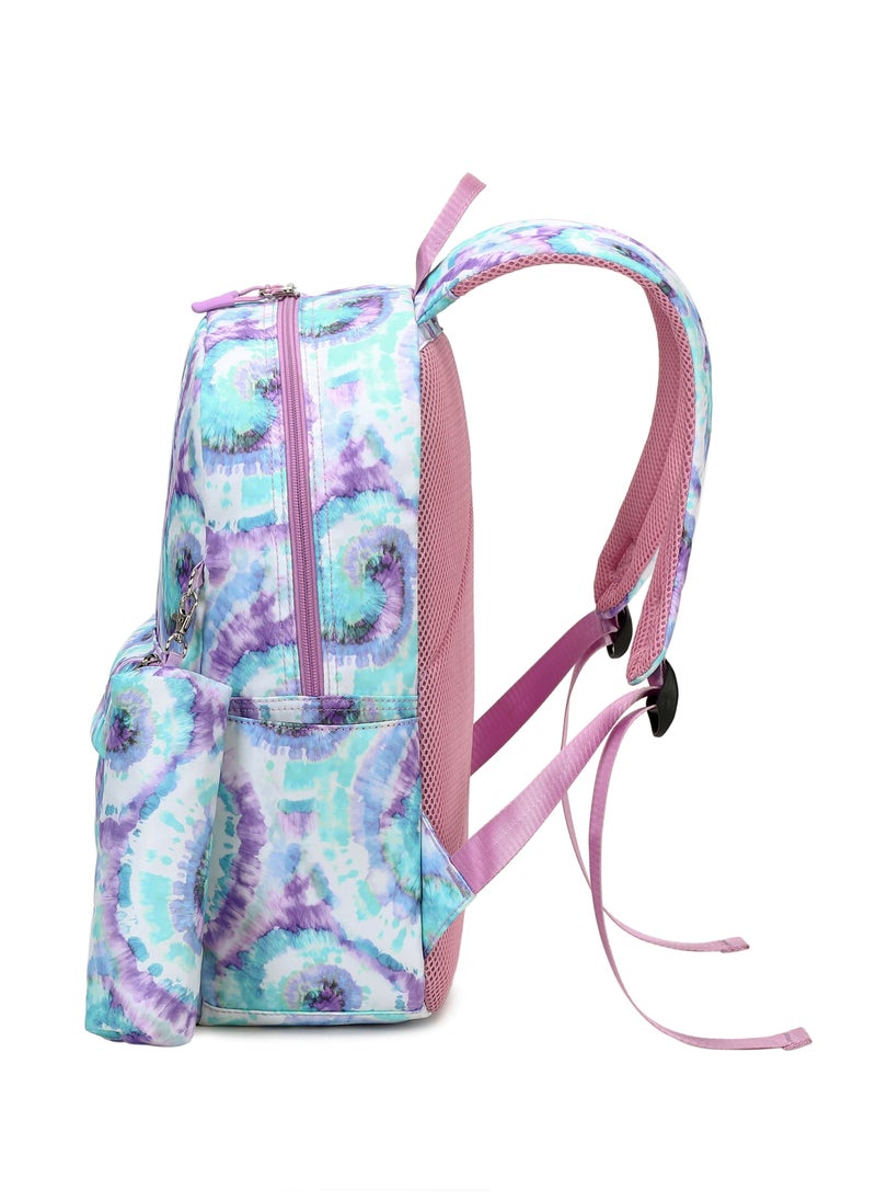 Loquat Printed Three-Piece School Bags Large Capacity Space Backpack Green  - Image 2