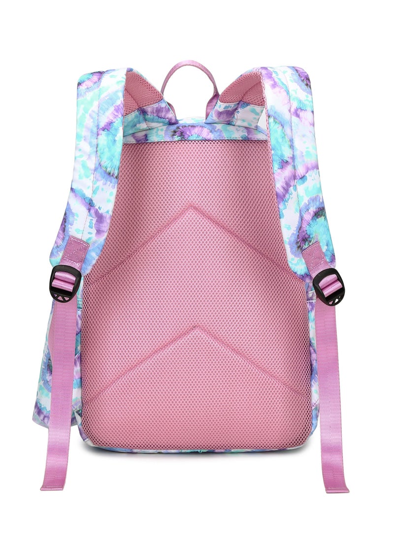 Loquat Printed Three-Piece School Bags Large Capacity Space Backpack Green  - Image 3