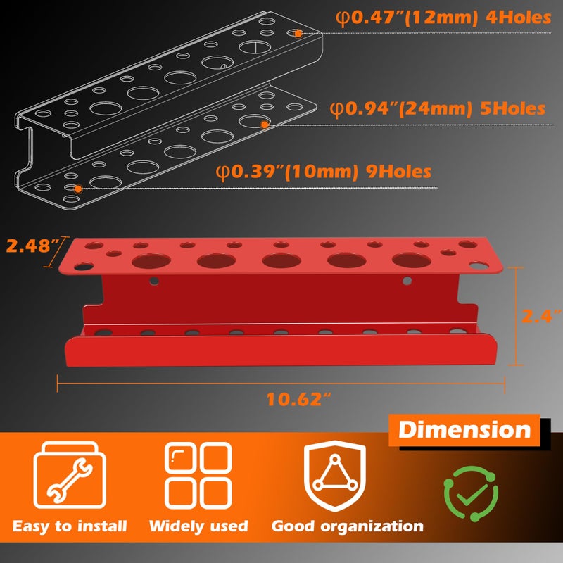 Ulibermagnet Magnetic Screwdriver Holder Heavy Duty Pliers Metal Organizer Rack Wall Mount Garage Organizer For Screwdriver  Plier  Shears Tools Holder Rack For Garage Tool Cart Pegboards Workbench - Image 3