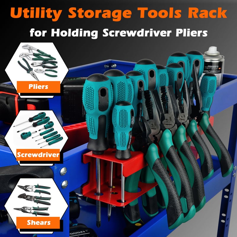Ulibermagnet Magnetic Screwdriver Holder Heavy Duty Pliers Metal Organizer Rack Wall Mount Garage Organizer For Screwdriver  Plier  Shears Tools Holder Rack For Garage Tool Cart Pegboards Workbench - Image 5