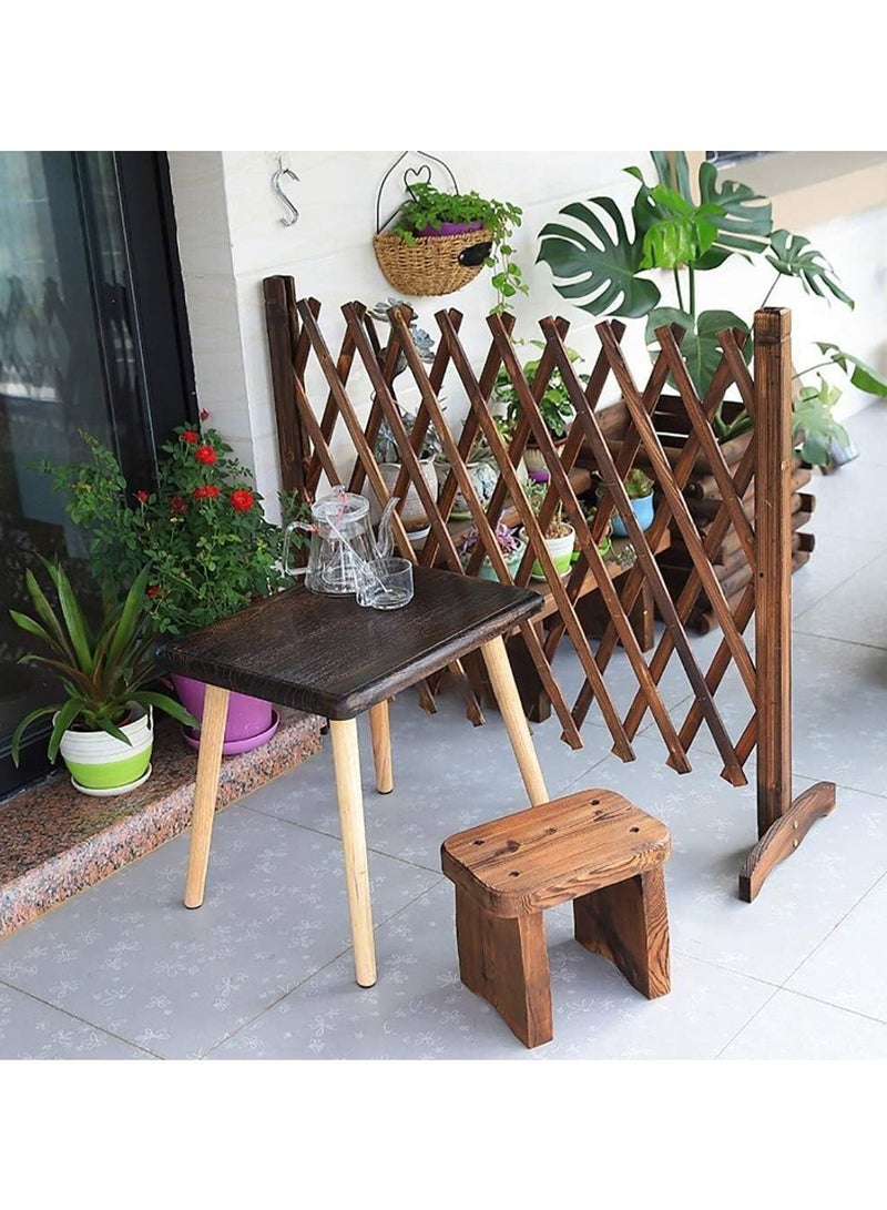Generic Expendable Wooden Fence Trellis For Climbing Plants 120x30x12cm Brown Colour | Versatile Outdoor Garden & Pet Barrier | Telescopic Decorative Fence for Home, Balcony, & Villa | Portable Wicker Garden Grid  - Image 5