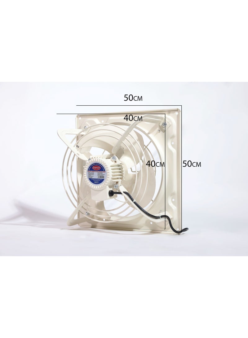 TAT Wall-Mounted Exhaust Fan – Korean Steel 40×40 cm – Outer Frame 50×50 cm – Airflow 4500 - Image 2