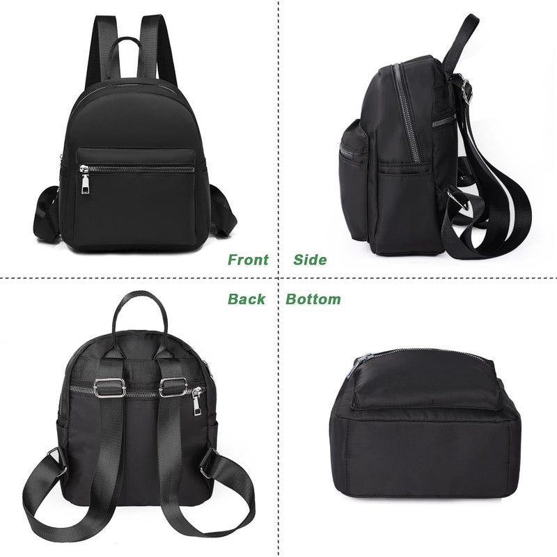 Etercycle Mini Backpack Purse for women, Small Backpack Purse, Shoulder Bag for Travel (Black) - Image 3