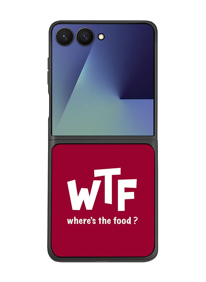 Stylizedd For Samsung Galaxy Z Flip7 Case,Slim fit Camera Protection, Shockproof Thin Phone cover  - Where's the food?
