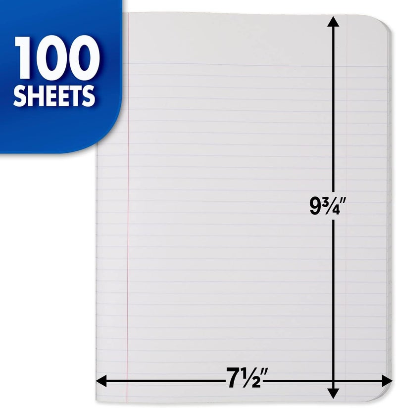 Mead Composition Notebooks, 12 Pack, College Ruled Paper, 9-3/4" x 7-1/2", 100 Sheets per Comp Book, Black Marble (72938) - Image 2