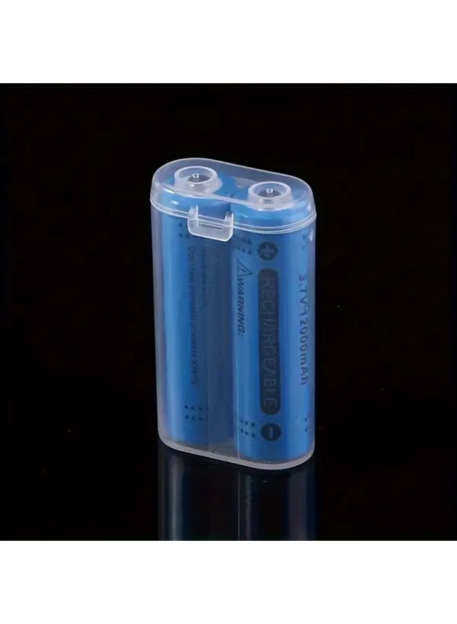 2pcs Transparent Battery Storage Box For 18650 CR123A Batteries Protective Case - Image 5