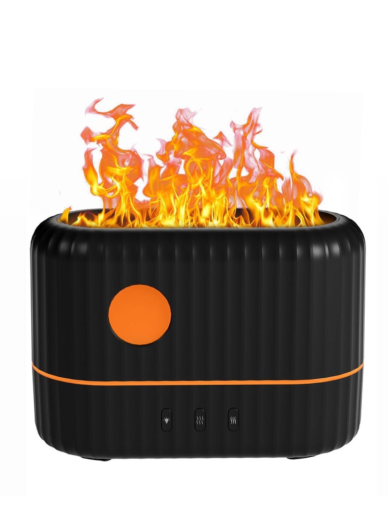 Excefore Flame Diffuser for Essential Oil, Flame Aroma Infuser for Essential Oils, Aromatherapy Fragrant Diffuser, 2 Adjustable Cool Mist Setting, 7 Colorful Lights, Waterless Auto-Off, 200ml - Image 1