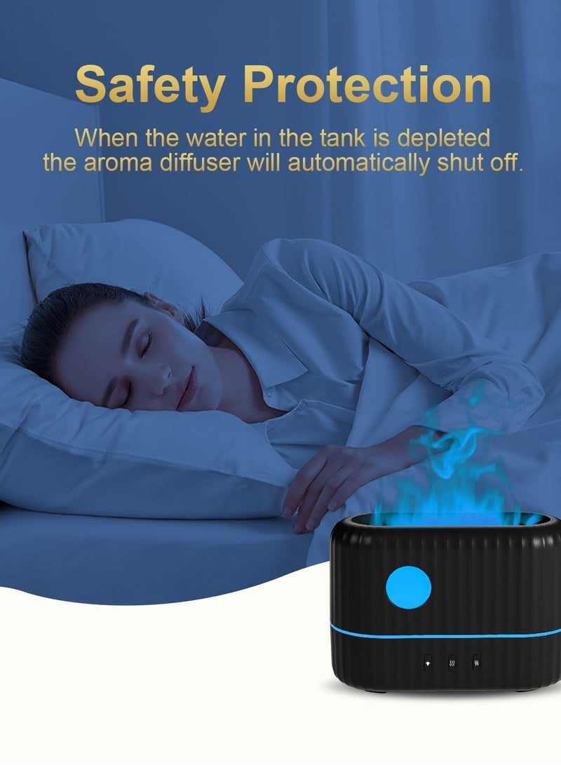 Excefore Flame Diffuser for Essential Oil, Flame Aroma Infuser for Essential Oils, Aromatherapy Fragrant Diffuser, 2 Adjustable Cool Mist Setting, 7 Colorful Lights, Waterless Auto-Off, 200ml - Image 3