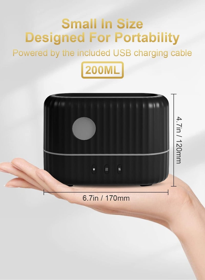 Excefore Flame Diffuser for Essential Oil, Flame Aroma Infuser for Essential Oils, Aromatherapy Fragrant Diffuser, 2 Adjustable Cool Mist Setting, 7 Colorful Lights, Waterless Auto-Off, 200ml - Image 2