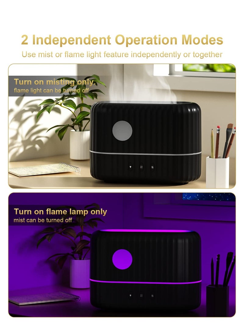 Excefore Flame Diffuser for Essential Oil, Flame Aroma Infuser for Essential Oils, Aromatherapy Fragrant Diffuser, 2 Adjustable Cool Mist Setting, 7 Colorful Lights, Waterless Auto-Off, 200ml - Image 5