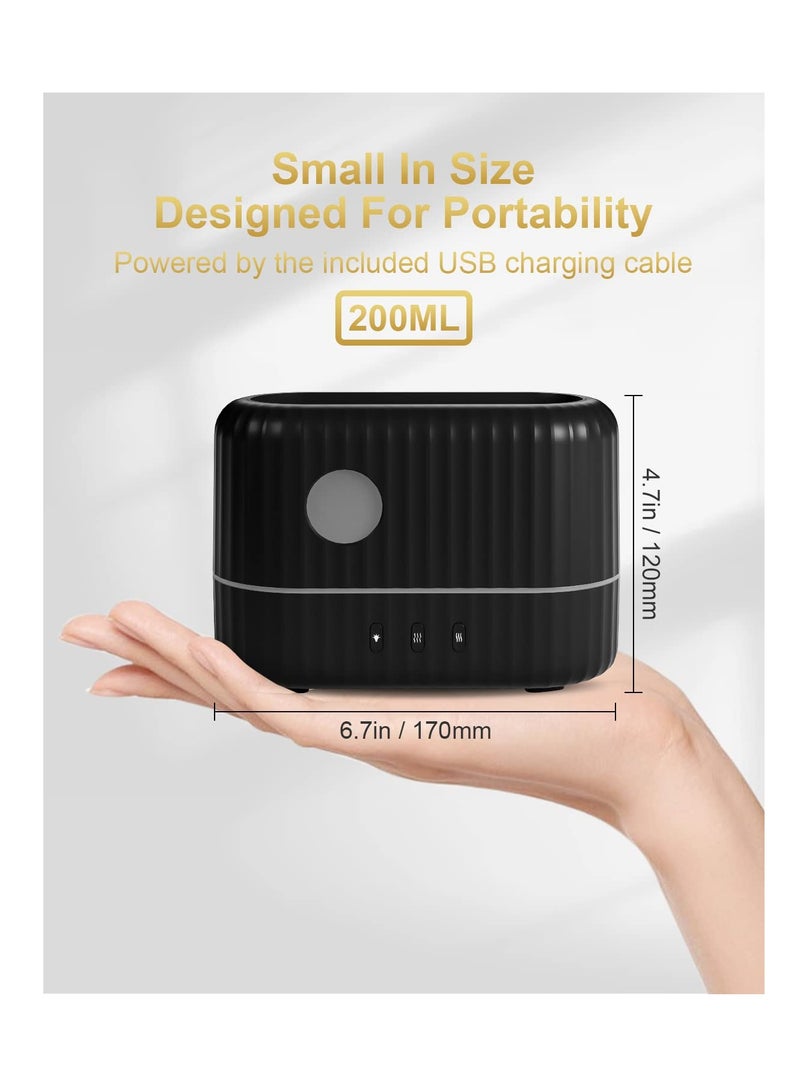 Excefore Flame Diffuser for Essential Oil, Flame Aroma Infuser for Essential Oils, Aromatherapy Fragrant Diffuser, 2 Adjustable Cool Mist Setting, 7 Colorful Lights, Waterless Auto-Off, 200ml - Image 4